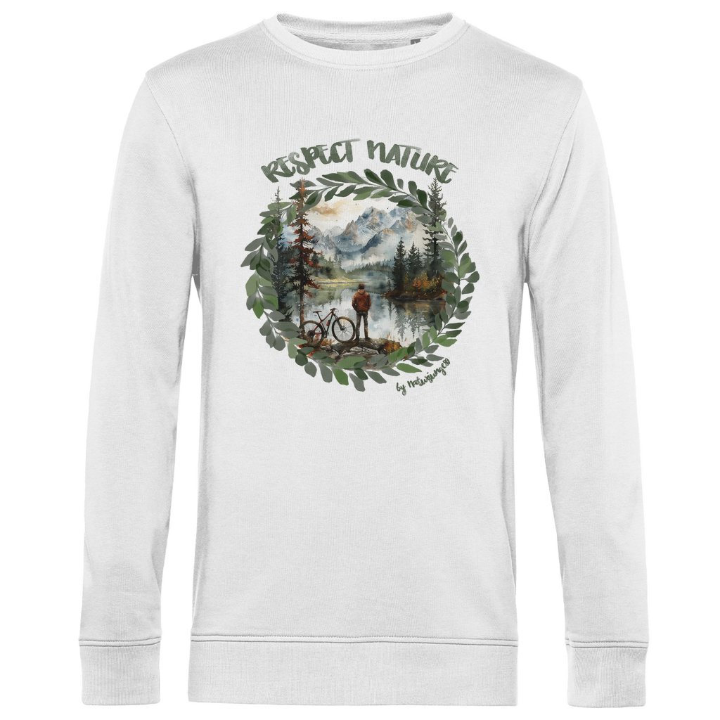 Respect Nature by Naturjunge 89 - Herren Premium Bio Sweatshirt - Bergreise