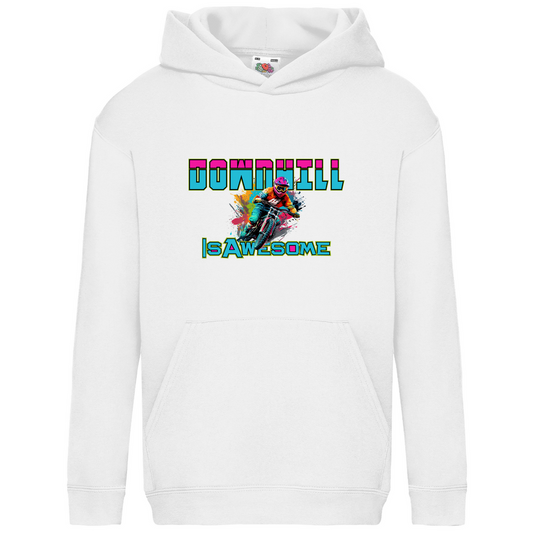 Downhill is awesome - Kids Basic Hoodie - Bergreise