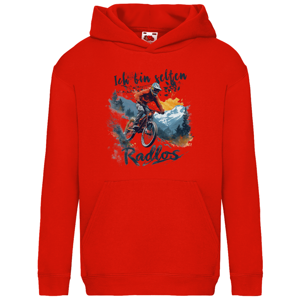 Ich bin selten Radlos - Kids Basic Hoodie - Bergreise