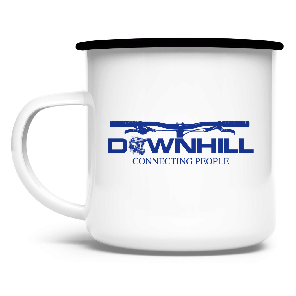 Downhill Connecting People  - Emaille Tasse