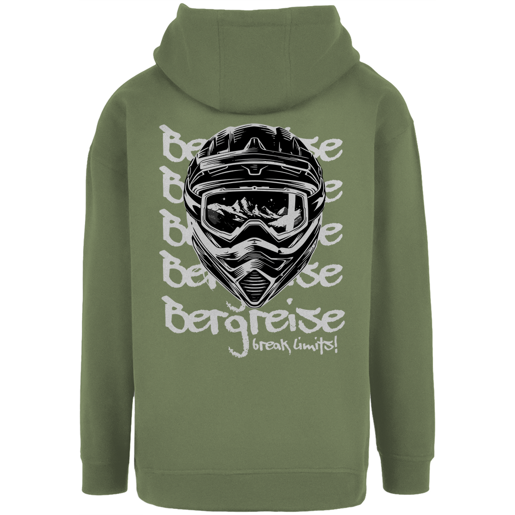 Break Limits Fullface - Unisex Oversize Hoody - mit Backprint - Bergreise