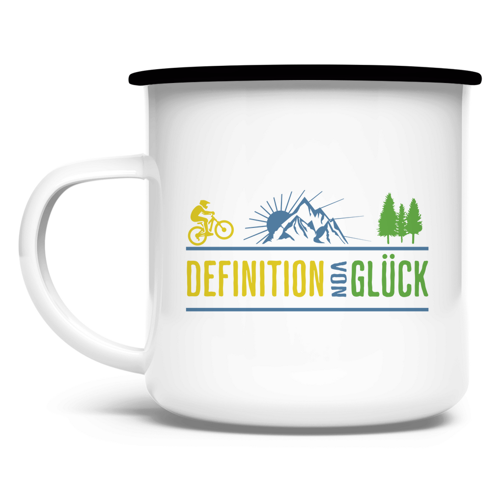 Definition von Glück  - Emaille Tasse