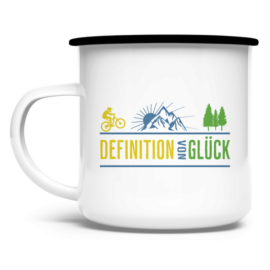 Definition von Glück  - Emaille Tasse