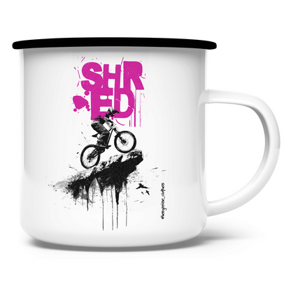 SHRED - Emaille Tasse - Bergreise