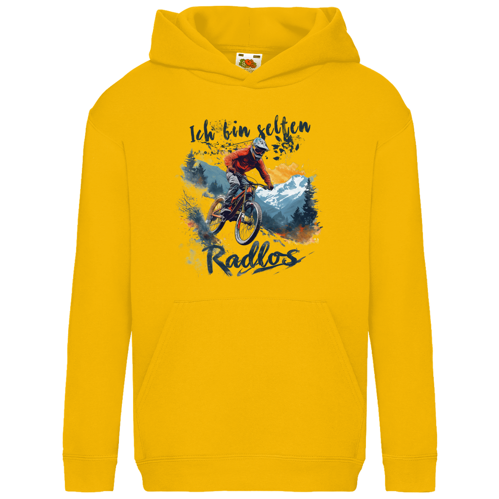 Ich bin selten Radlos - Kids Basic Hoodie - Bergreise