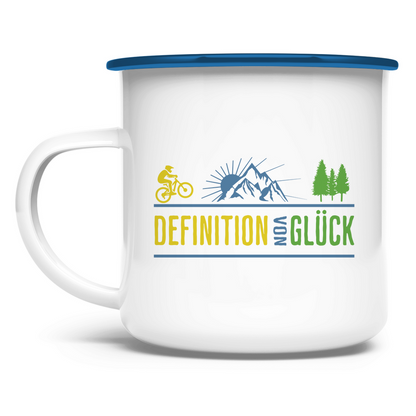 Definition von Glück  - Emaille Tasse