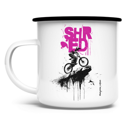 SHRED - Emaille Tasse - Bergreise