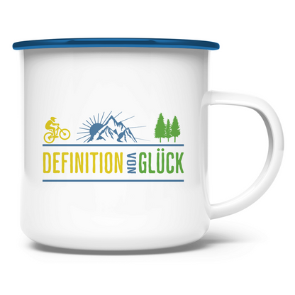 Definition von Glück  - Emaille Tasse