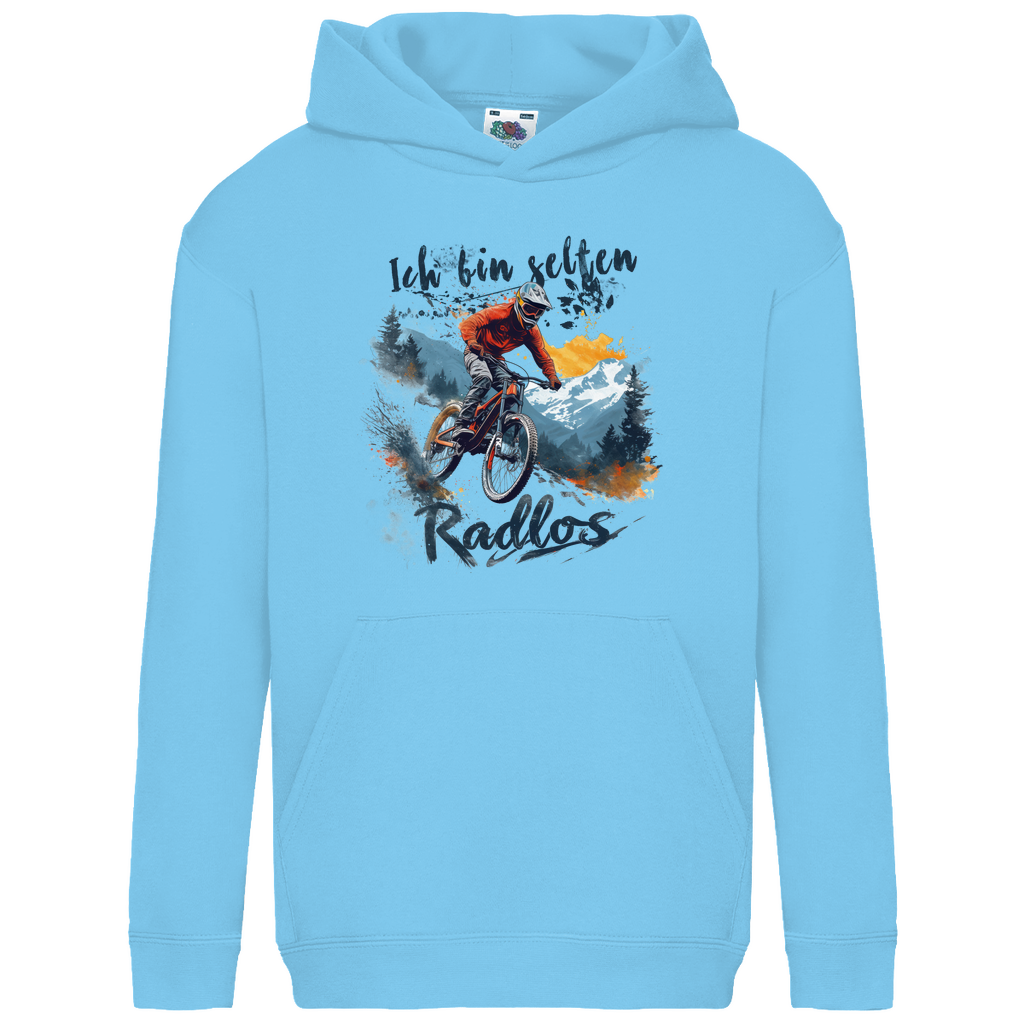 Ich bin selten Radlos - Kids Basic Hoodie - Bergreise