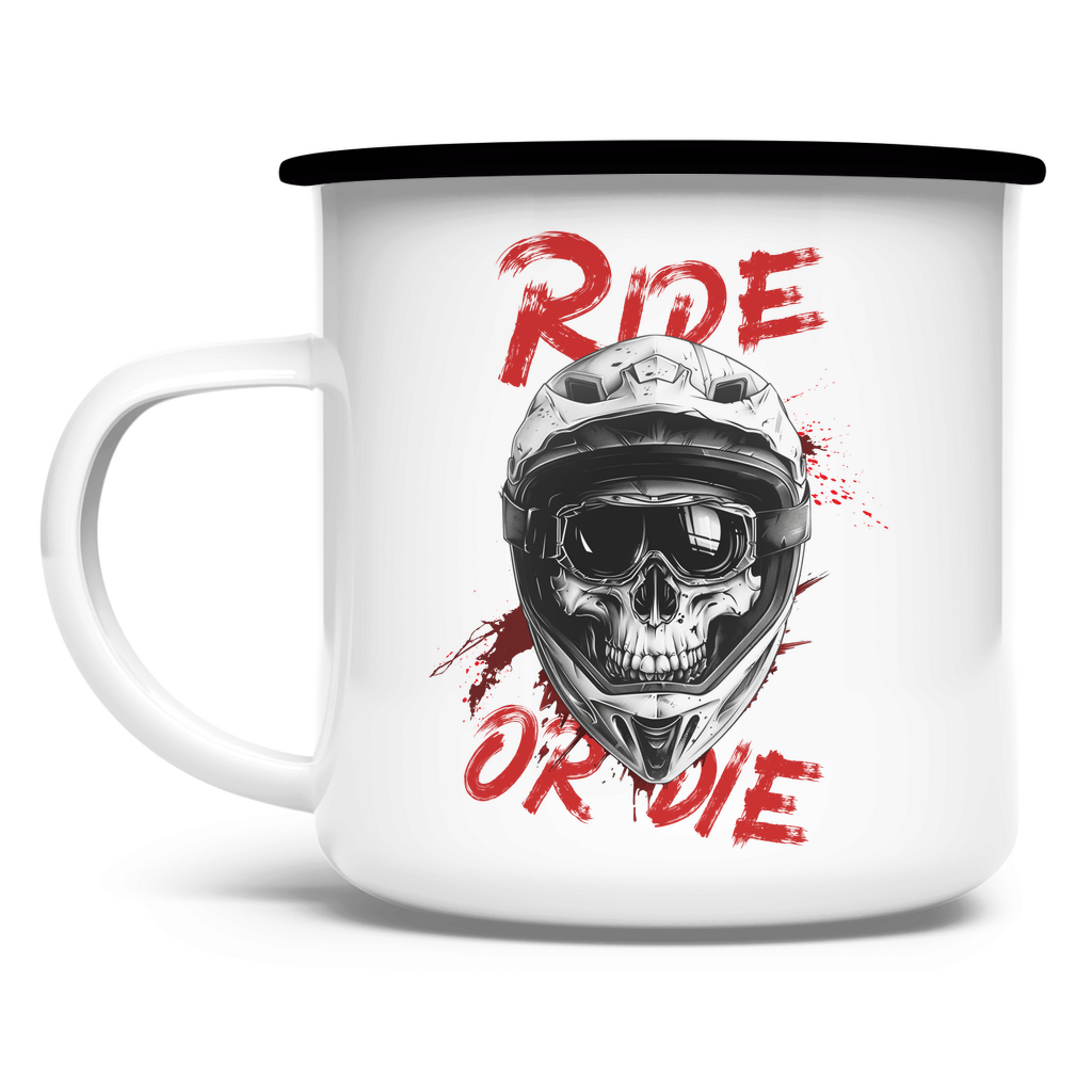 Bergreise Ride or die - Emaille Tasse - Bergreise