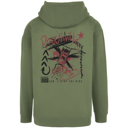 Downhill addict - Unisex Oversize Hoody - mit Backprint - Bergreise