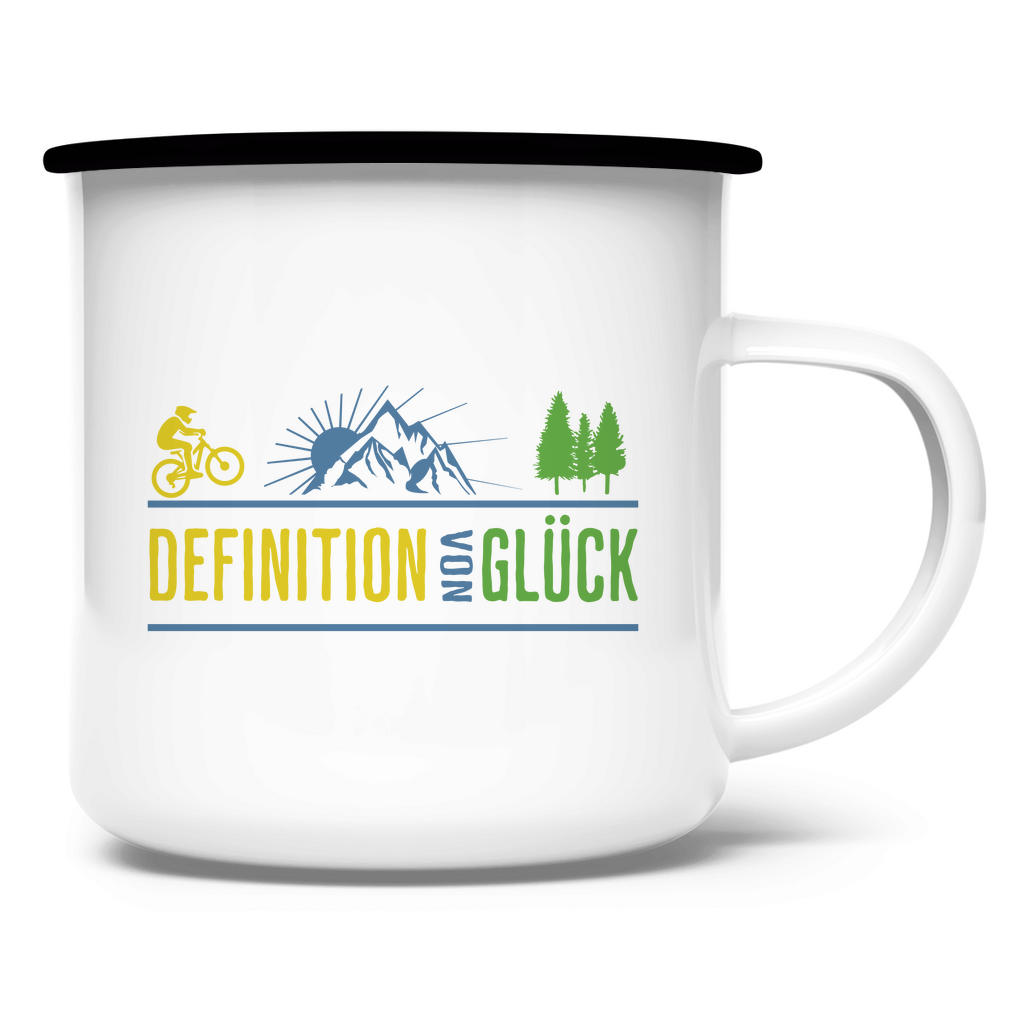 Definition von Glück  - Emaille Tasse