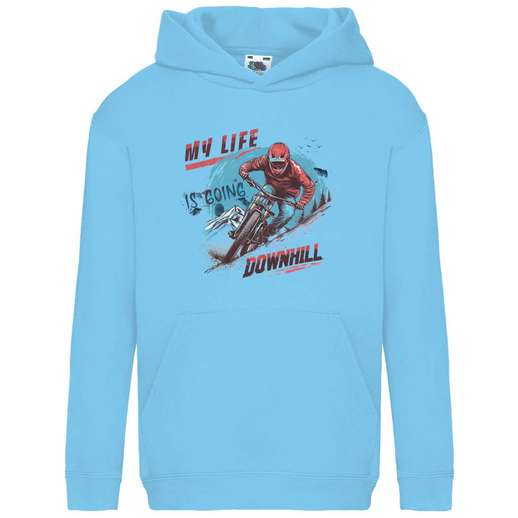 My life is going downhill - Kids Basic Hoodie - Bergreise