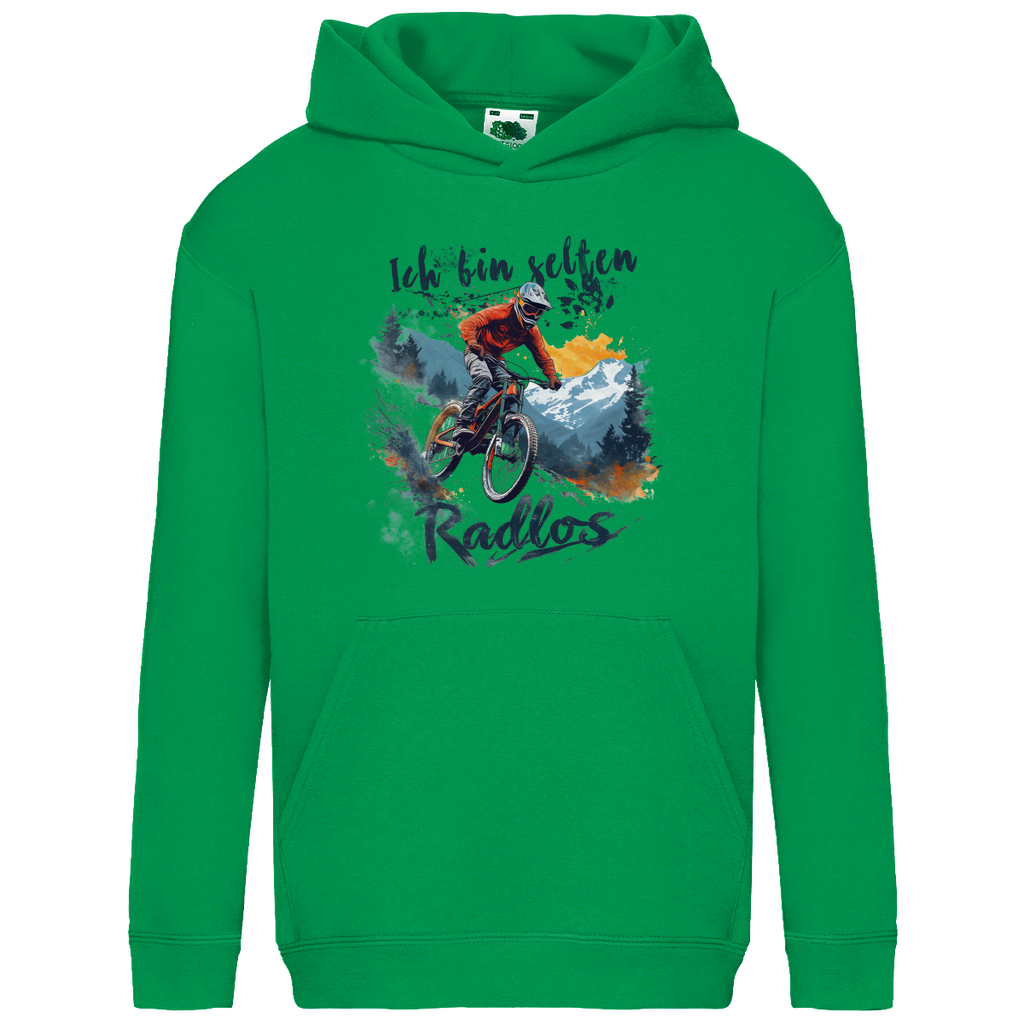 Ich bin selten Radlos - Kids Basic Hoodie - Bergreise