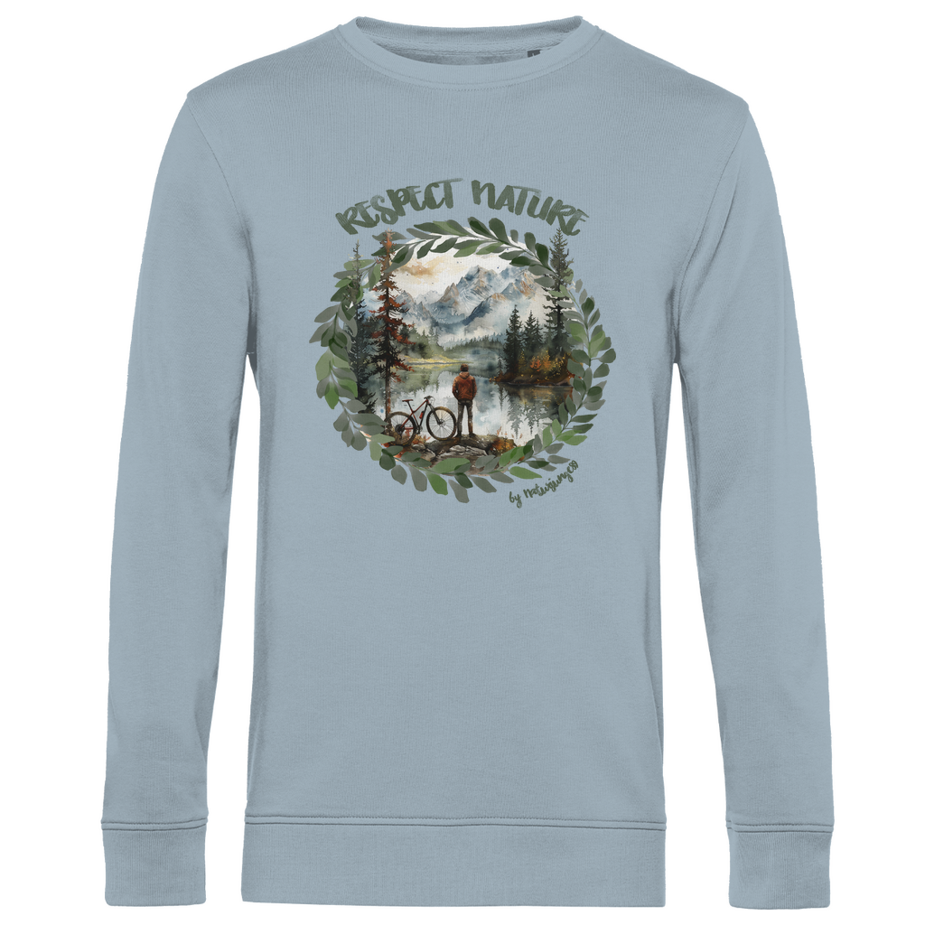 Respect Nature by Naturjunge 89 - Herren Premium Bio Sweatshirt - Bergreise