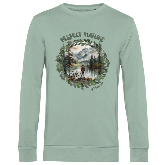 Respect Nature by Naturjunge 89 - Herren Premium Bio Sweatshirt - Bergreise