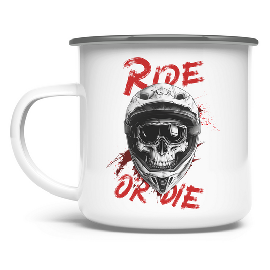 Bergreise Ride or die - Emaille Tasse - Bergreise