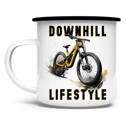 Downhill Lifestyle - Emaille Tasse - Bergreise