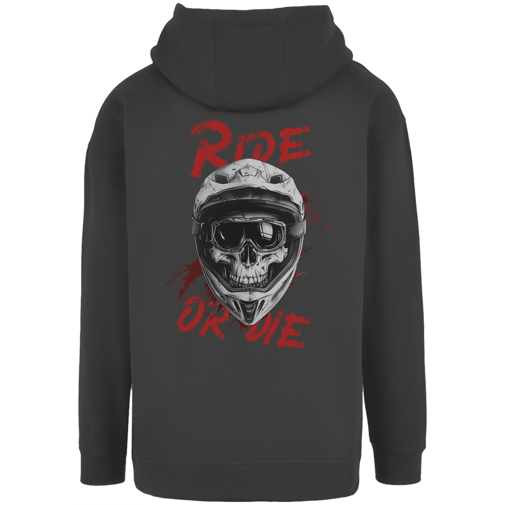 Ride or die Skull - Unisex Oversize Hoody - mit Backprint - Bergreise