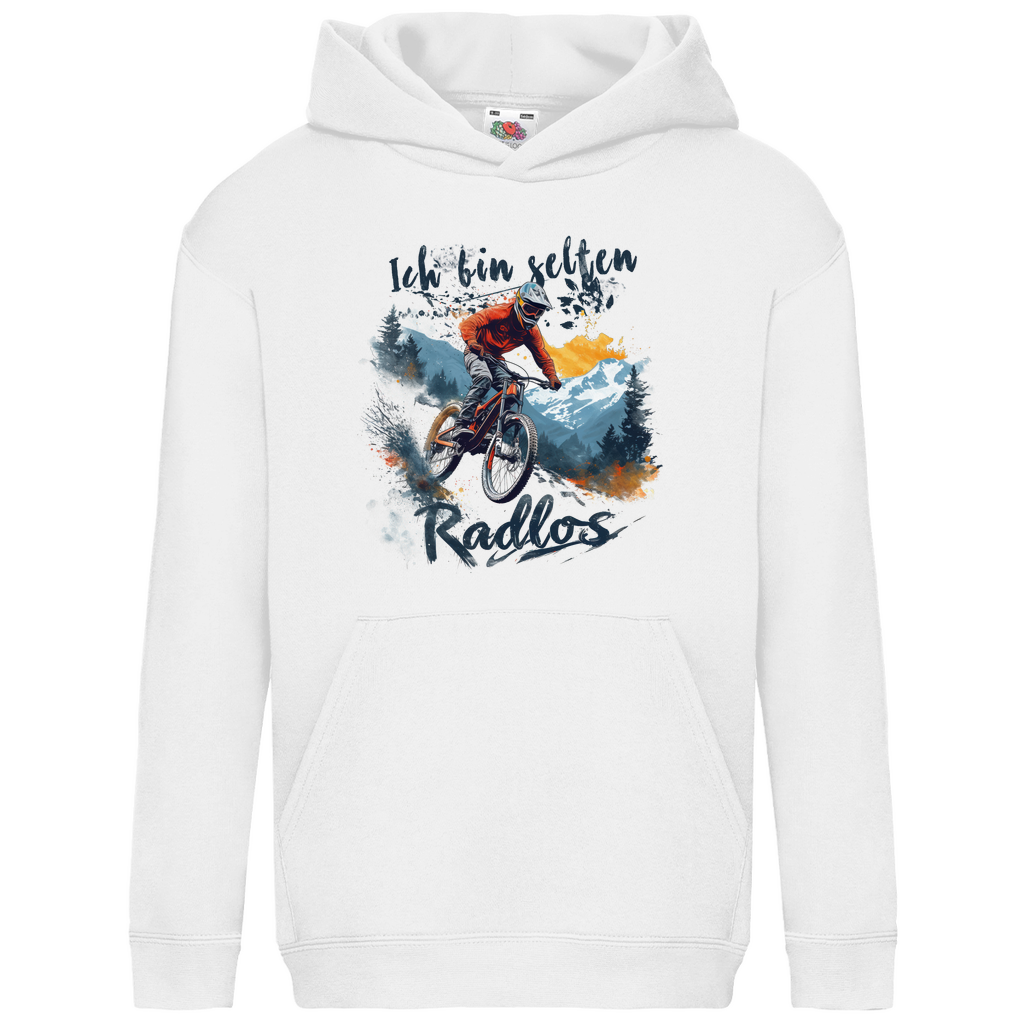 Ich bin selten Radlos - Kids Basic Hoodie - Bergreise