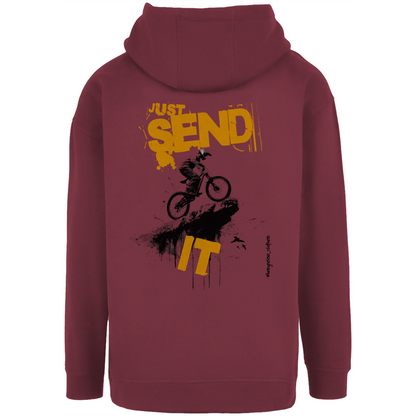 Just send it - Unisex Oversize Hoody - mit Backprint - Bergreise