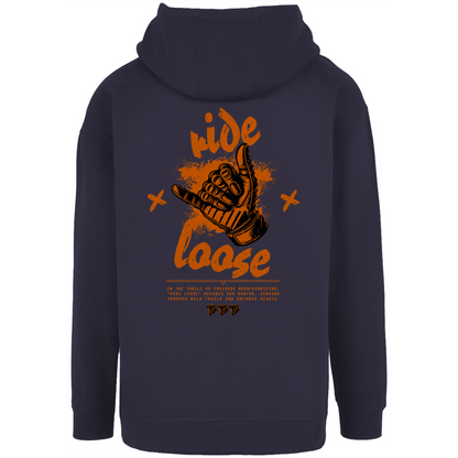 Ride Loose - Unisex Oversize Hoody - mit Backprint - Bergreise