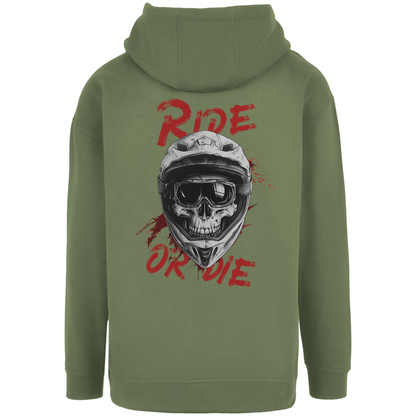 Ride or die Skull - Unisex Oversize Hoody - mit Backprint - Bergreise