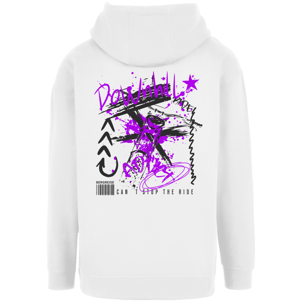 Downhill addict - Unisex Oversize Hoody - mit Backprint - Bergreise