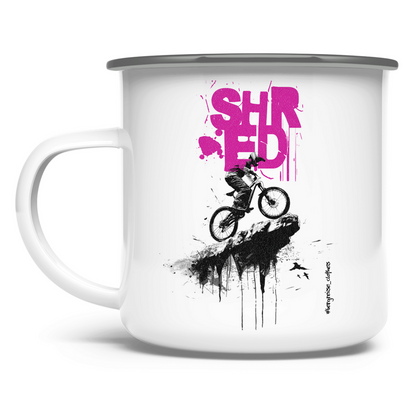 SHRED - Emaille Tasse - Bergreise