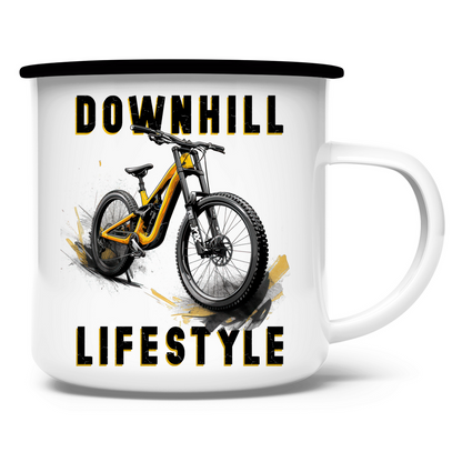 Downhill Lifestyle - Emaille Tasse - Bergreise