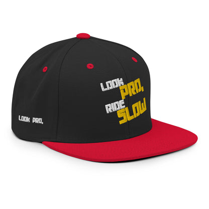 Look Pro, Ride Slow - Premium FullEmbroided Snapback