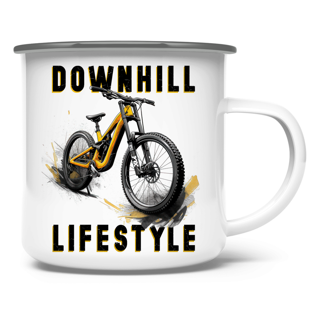 Downhill Lifestyle - Emaille Tasse - Bergreise