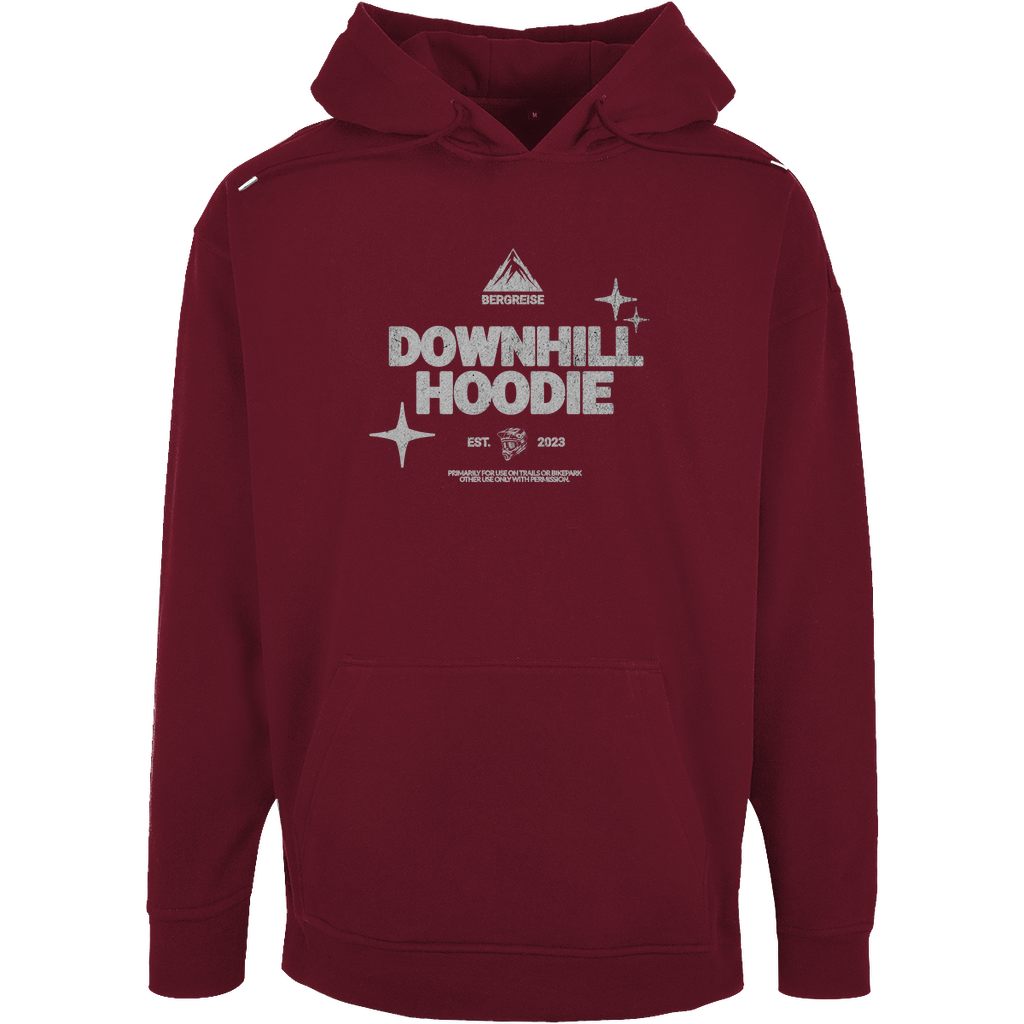 Downhill Hoodie - Unisex Oversize Hoody - mit Backprint - Bergreise