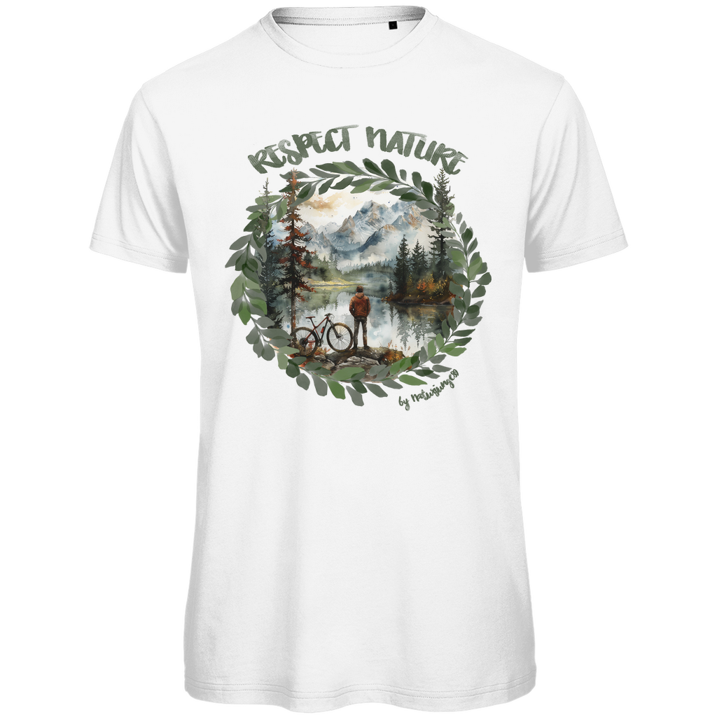 Respect Nature by Naturjunge 89 - Herren Premium Bio T-Shirt - Bergreise